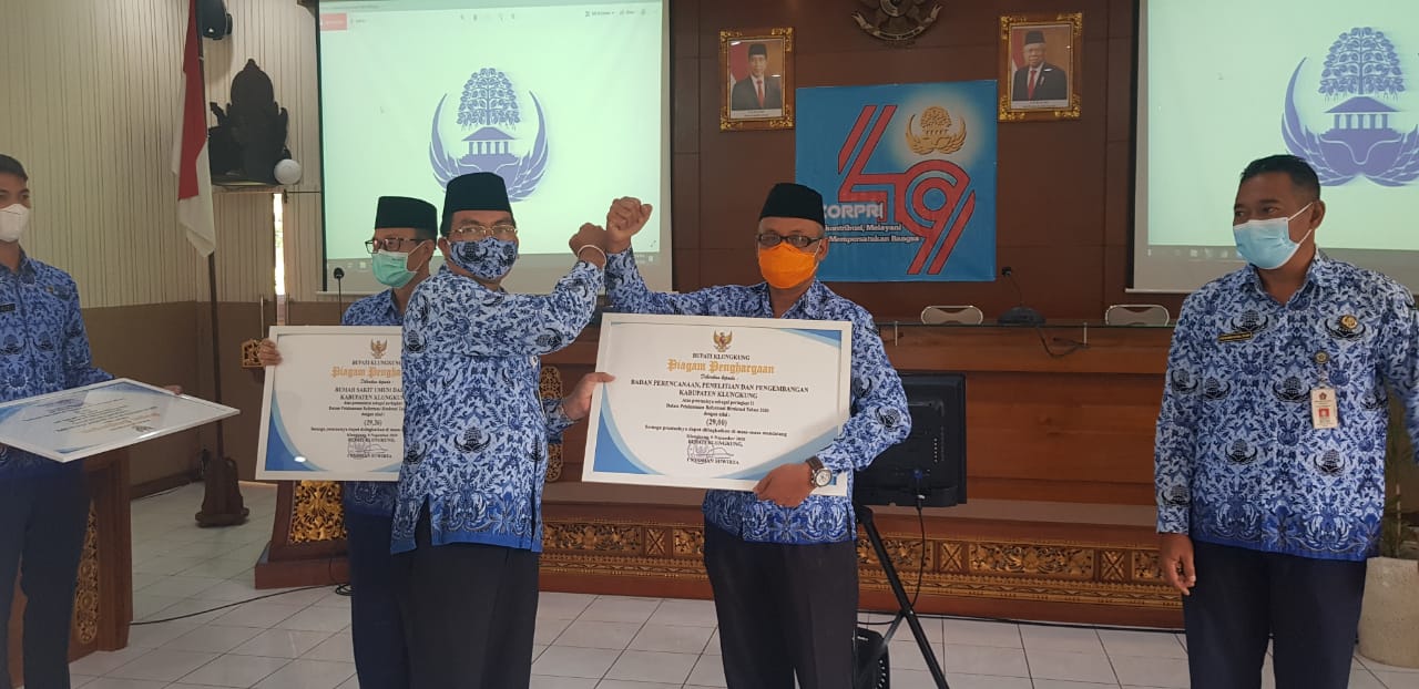 Baperlitbang Raih Peringkat II Terbaik Hasil Evaluasi Pelaksanaan RB Tahun 2020